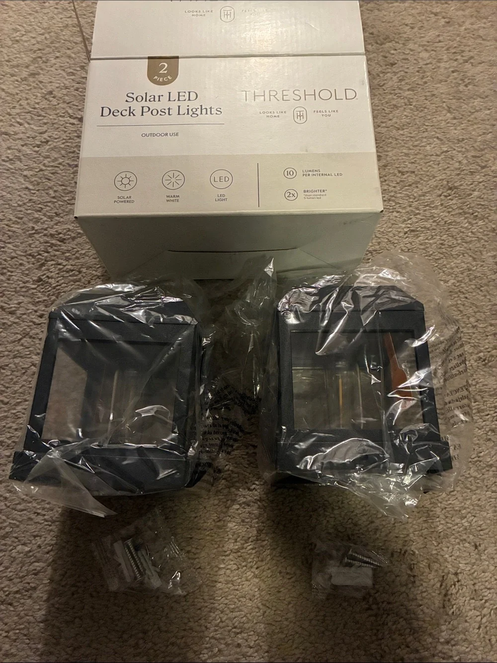 Threshold Solar Post Cap Lanterns •2 Pack•